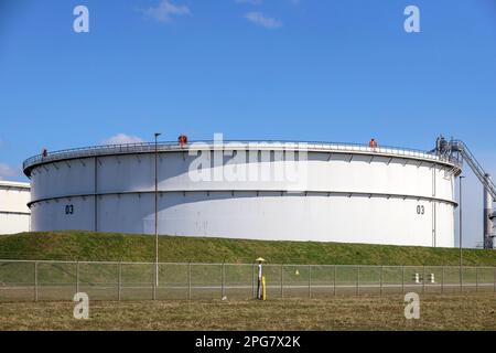 BP refinery in Europoort as part of the port of Rotterdam in the Netherlands Stock Photo
