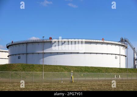 BP refinery in Europoort as part of the port of Rotterdam in the Netherlands Stock Photo