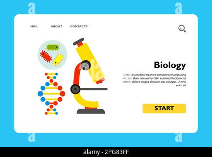 Biology flat icon Stock Vector