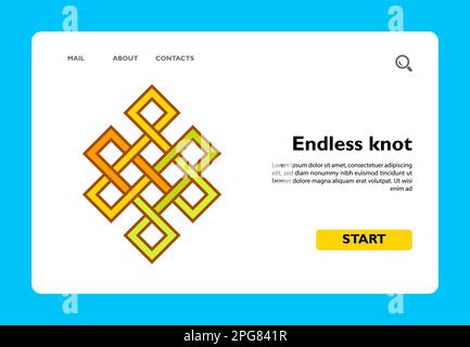 Endless knot icon Stock Vector