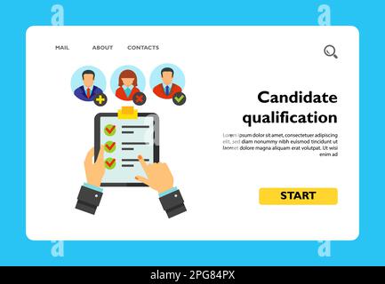 Candidate qualification analysis icon Stock Vector