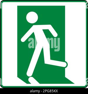 Emergency Exit Symbol (Left) Sign Stock Vector