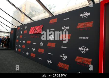 Hollywood, California, USA 20th March 2023 The Los Angeles Premiere of Liongate's 'John Wick: Chapter 4' at TCL Chinese Theatre on March 20, 2023 in Hollywood, California, USA. Photo by Barry King/Alamy Live News Stock Photo
