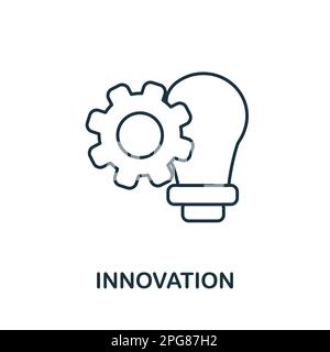 Innovation line icon. Colored element sign from marketing collection. Flat Innovation outline icon sign for web design, infographics and more. Stock Vector