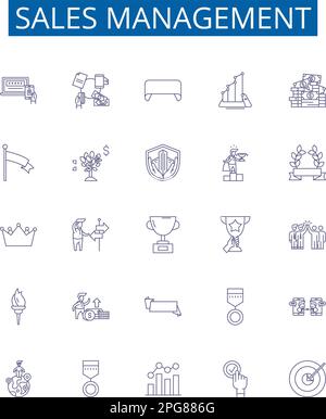 Sales forecasting line icons collection. Projections, Analytics ...