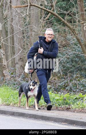 Gary Lineker returns to his home in South London this afternoon.   Image shot on 12th Mar 2023.  © Belinda Jiao   jiao.bilin@gmail.com 07598931257 htt Stock Photo