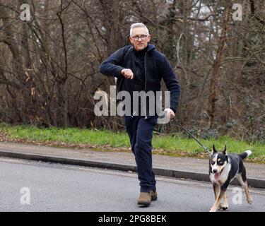 Gary Lineker returns to his home in South London this afternoon.   Image shot on 12th Mar 2023.  © Belinda Jiao   jiao.bilin@gmail.com 07598931257 htt Stock Photo