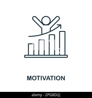 Motivation line icon. Simple colors elements from marketing collection. Flat Motivation outline icon for graphics, wed design and more. Stock Vector