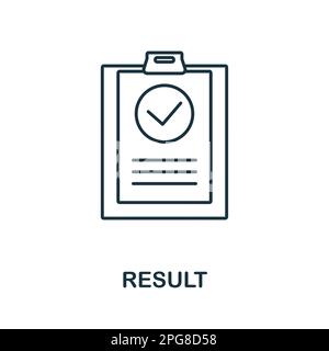 Result line icon. Simple colors elements from marketing collection. Flat Result outline icon for graphics, wed design and more. Stock Vector