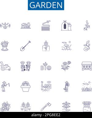 Lighting yard line icon, concept sign, outline vector illustration ...