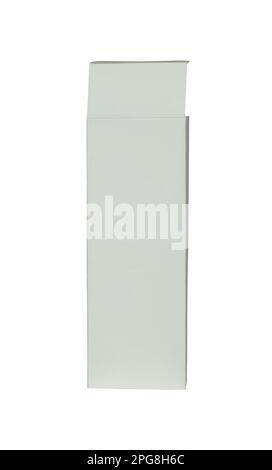 White cardboard box isolated from background Stock Photo
