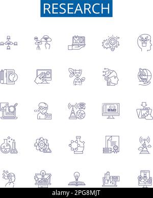 Study line icons collection. Analyze, Memorize, Comprehend, Read, Learn ...