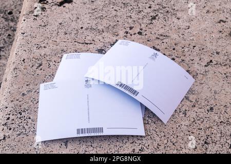 Vatican City, Vatican - December 7, 2022: Postcards from Vatican. Stock Photo