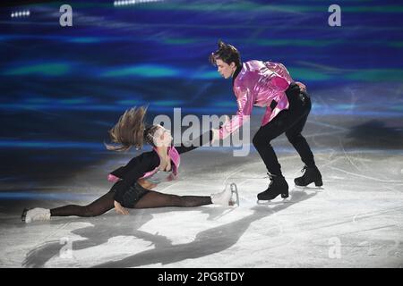 Moscow. Figure skaters Vasilisa Kaganovskaya and Valery Angelopol