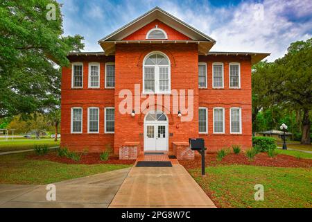 Newberry Historic District and has been placed on the National Register of Historic Places. Little Red Schoolhouse circa 1910. Newberry Florida, USA Stock Photo