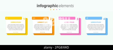 Vector infographic design template with 4 options or steps Stock Vector