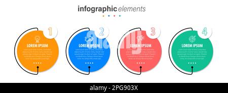 Business data visualization. Process chart. Abstract elements of graph, diagram with steps, options, parts or processes. Vector business template for Stock Vector