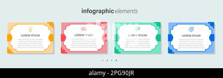 Business data visualization. Process chart. Abstract elements of graph, diagram with steps, options, parts or processes. Vector business template for Stock Vector