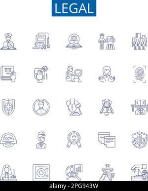 Authorized line icons collection. Valid, Certified, Accredited ...