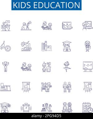 Coordination thinking line icons collection. Synergy, Synchronization ...