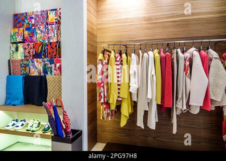 Mexico City,Polanco Antara,upscale open-air shopping center mall,Purificacion Garcia designer fashion boutique,women's clothing,inside interior indoor Stock Photo