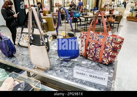 Mexico City,Polanco,El Palacio de Hierro,luxury department store,Isabel Marant designer handbags,woman women lady female,adult adults,resident residen Stock Photo