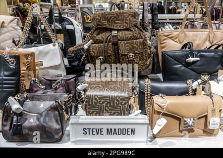 Mexico City,Polanco,El Palacio de Hierro,luxury department store,designer handbags Steve Madden,inside interior indoors,store stores business business Stock Photo