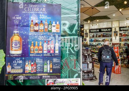 Mexico City,alcohol liquor,sale discount Chivas Regal,man men male,adult adults,resident residents,customer,senior seniors citizen citizens,pensioner Stock Photo