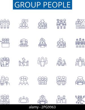 Assembly congregation line icons collection. Worship, Fellowship ...