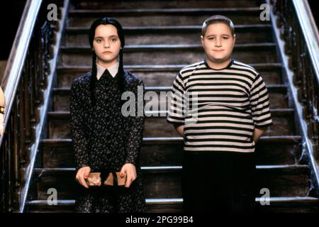 Addams Family Values  Wednesday & Pugsley Stock Photo