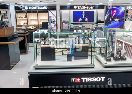 TISSOT watches on display in a shop window in Dublin city center