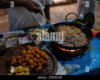 Street food in the New Market area of Kolkata, India. Stock Photo