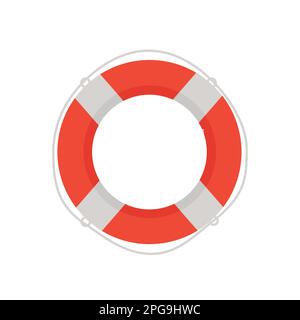 Swimming lifebuoy. Diving stuff, underwater diver equipment vector cartoon illustration Stock Vector