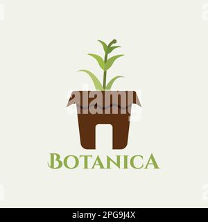 Botanic Plant Flower Shop Nature Tree Green Eco Logo Stock Vector