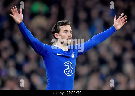 Ben Chilwell of Chelsea   - Chelsea v Borussia Dortmund, UEFA Champions League, Stamford Bridge, London, UK - 7th March 2023 Stock Photo