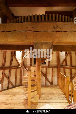 Converted windmill interior. Traditional Homes, Rural setting, United ...