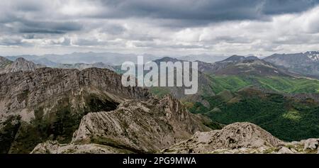 Panoaramic view of the mountains of Leon, Spain Stock Photo