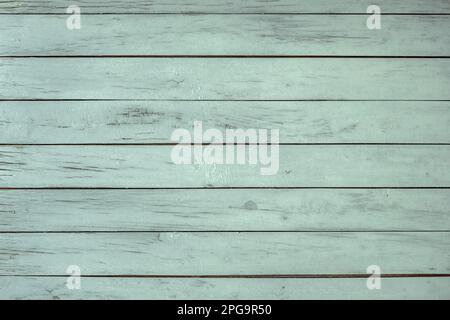 Light green painted wooden planks wall background Stock Photo