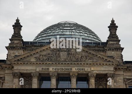 The Reichstag building in Platz der Republik, Berlin, Germany Stock Photo