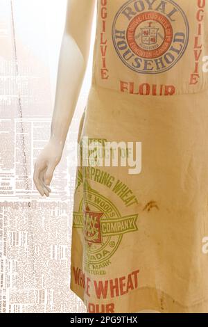 A mannequin displaying a flour sack dress depicting life during the 1930s  Great Depression Stock Photo - Alamy