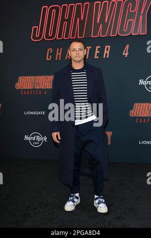 January 18, 2023, Los Angeles, California, USA: LOS ANGELES - MARCH 23, 2023: Javier Hernandez at the Premiere of Lionsgate's John Wick: Chapter 4 at the TCL Chinese Theatre IMAX. (Credit Image: © Nina Prommer/ZUMA Press Wire) EDITORIAL USAGE ONLY! Not for Commercial USAGE! Stock Photo