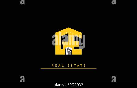 Real Estate letters Initials Monogram logo GE , EG Stock Vector