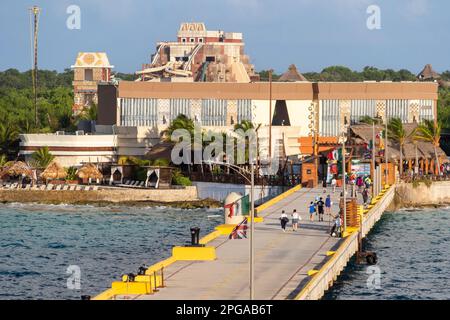 Costa Maya Carbbean Cruise Port and Tourist Location. Stock Photo