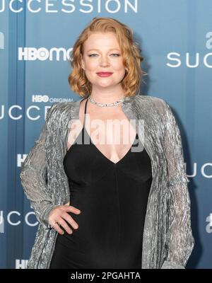 Sarah Snook attends HBO's "Succession" season 3 premiere at the