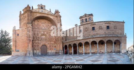 Exterior views facade of San Esteban Convent in Salamanca (Spain). Stock Photo