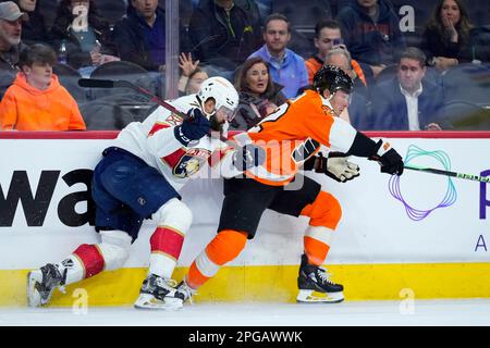 Florida Panthers' Aleksander Barkov plays during an NHL hockey game,  Tuesday, March 21, 2023, in Philadelphia. (AP Photo/Matt Slocum Stock Photo  - Alamy