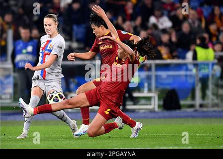 Rome, Italy. 21st Mar, 2023. Caroline Graham Hansen of FC Barcelona during the UEFA Womenâ&#x80;&#x99;s Champions League match between AS Roma and FC Barcelona at Stadio Olimpico on March 21, 2023 in Rome, Italy. Credit: Independent Photo Agency/Alamy Live News Stock Photo