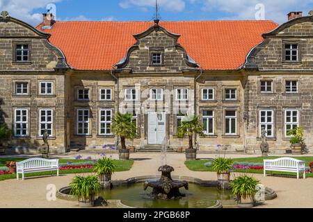 Pictures from the Blankenburg Harz Castle Park Stock Photo