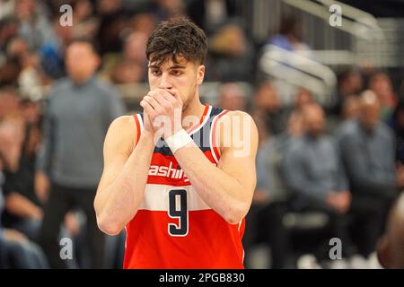 Orlando, Florida, USA, March 21, 2023, Washington Wizards forward Deni Avdija #9 during the second half at the Amway Center. (Photo Credit: Marty Jean-Louis/Alamy Live News Stock Photo