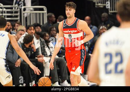 Orlando, Florida, USA, March 21, 2023, Washington Wizards forward Deni Avdija #9 during the second half at the Amway Center. (Photo Credit: Marty Jean-Louis/Alamy Live News Stock Photo